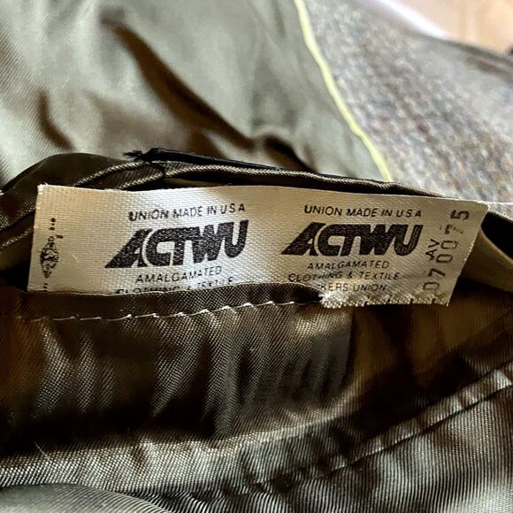 Austin Reed Vintage Tweed Wool Sport Coat Gray Barleycorn Fleck 42 44 Regent St - Picture 16 of 16